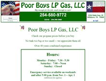 Tablet Screenshot of poorboyspropane.com